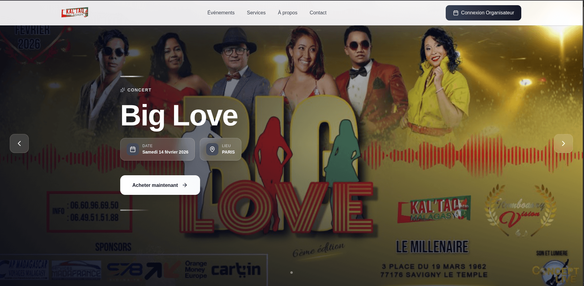 Aperçu du projet Rapex events