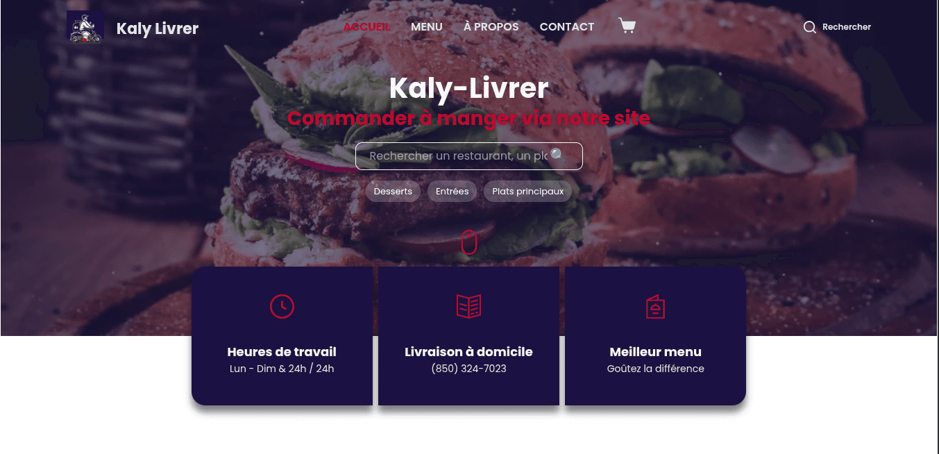 Aperçu du projet Kaly Livrer